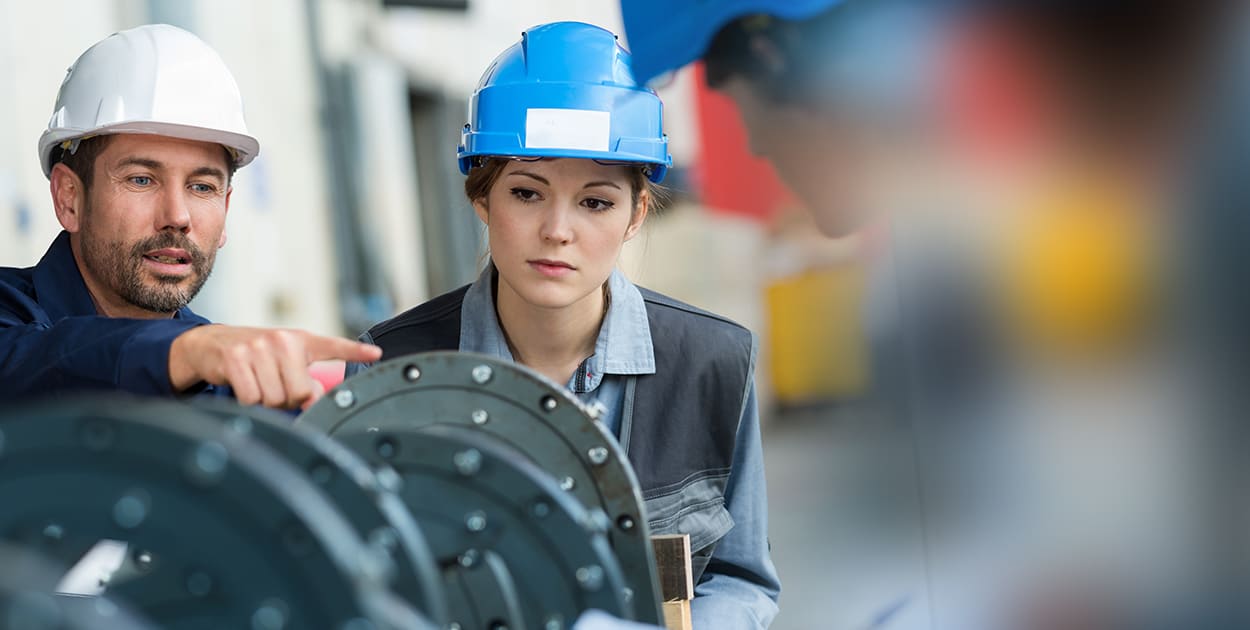 picture of man showing female consultant the problem in his wwtp